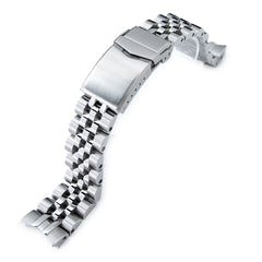 20mm Angus-J Louis 316L Stainless Steel Watch Bracelet for Seiko SARB035, Brushed, V-Clasp