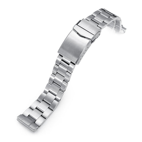 Super-O Boyer compatible with Seiko SBDC053 aka modern 62MAS, V-Clasp, Brushed