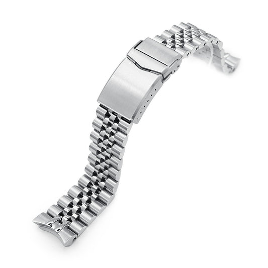 20mm Super-J Louis 316L Stainless Steel Watch Bracelet for Seiko SKX013, V-Clasp Brushed