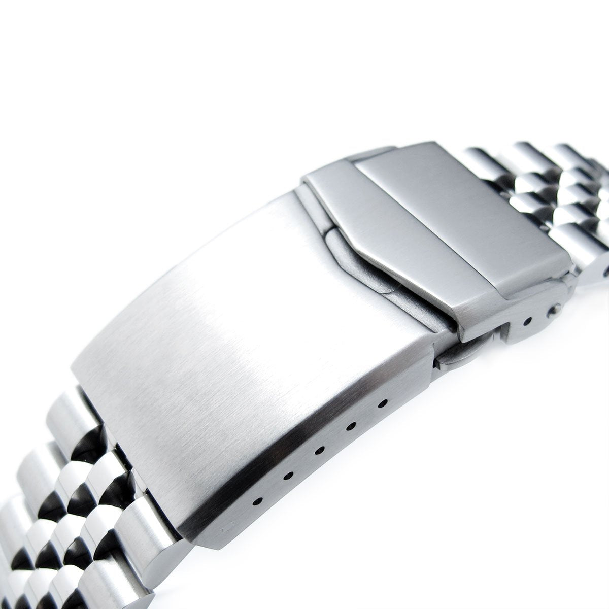 20mm Super-J Louis 316L Stainless Steel Watch Bracelet for Seiko SKX013, V-Clasp Brushed