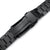 20mm Hexad 316L Stainless Steel Watch Band for Seiko Sumo SBDC001, Diamond-like Carbon (DLC Black) V-Clasp Taikonaut Watch Bands
