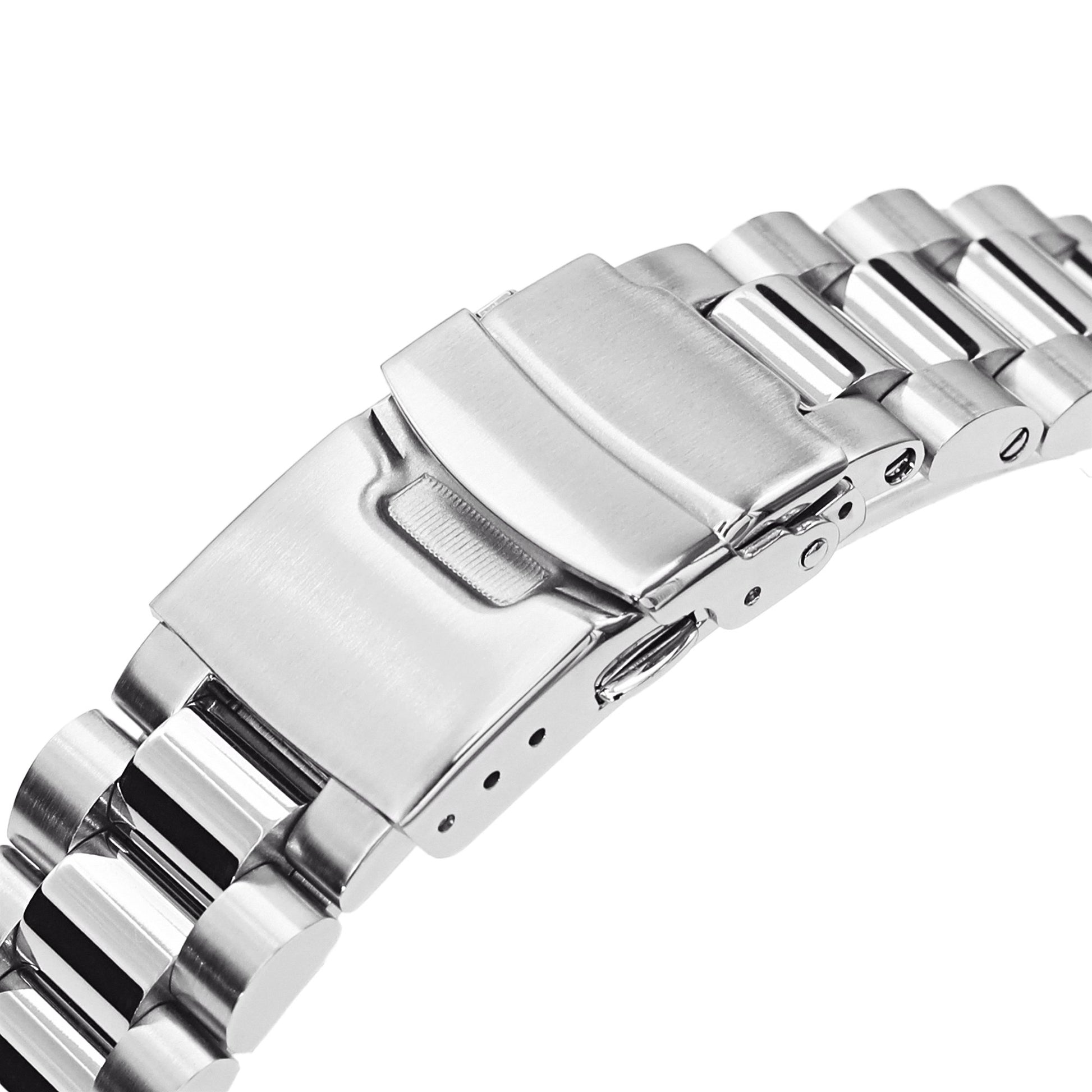 22mm Endmill 316L Stainless Steel Watch Band for Seiko SKX007, Brushed and Polished Diver Clasp Taikonaut