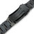 22mm Super-O Boyer 316L Stainless Steel Watch Band for Seiko 5 (DLC), Diamond-like Carbon (DLC Black) V-Clasp Taikonaut Watch Bands