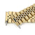 22mm Super-J Louis JUB 316L Stainless Steel Watch Band Straight End, Full IP Gold with Polished Center V-Clasp Taikonaut