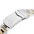22mm Super-O Boyer 316L Stainless Steel Watch Band for Seiko SKX007, Two Tone IP Gold V-Clasp Taikonaut