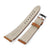20mm Artisan Brown 2 Tone Italian Leather Watch Band, Beige Stitching, P Buckle 