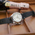 MiLTAT Q.R. Dark Grey Horween Leather Watch Band, Grey St.
