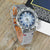 MiLTAT Q.R. Tan / Khaki Suede Leather Watch Band, Red+Blue Stitch.