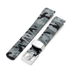 CB10 Navy Camouflage Curved End Rubber for Seiko SKX007
