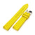 20mm Quick Release Watch Band Yellow Raised Center FKM Rubber Strap, Brushed