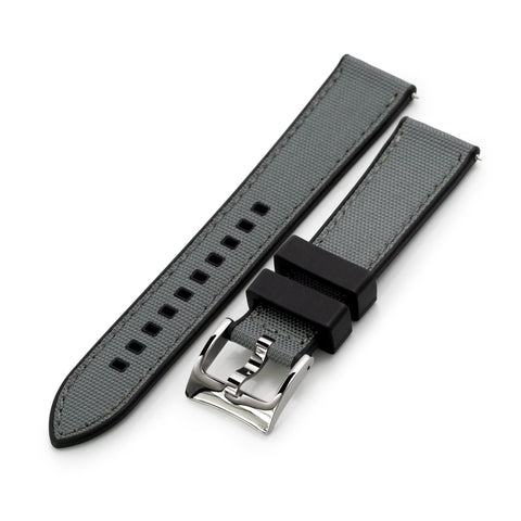 Grey Quick Release Sailcloth FKM Rubber Quick Release Strap