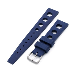 20mm Navy Blue Large Holes Rally FKM Quick Release Rubber watch band
