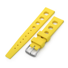 20mm Yellow Large Holes Rally FKM Quick Release Rubber watch band