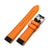 20mm Black / Orange Quick Release Leather-FKM Rubber Sports Watch Strap