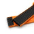 20mm Black / Orange Quick Release Leather-FKM Rubber Sports Watch Strap