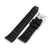Black RM Vented FKM Quick Release Rubber Watch Strap, 20mm or 22mm