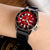 Quick Release Black RM Vented FKM rubber watch strap, DLC