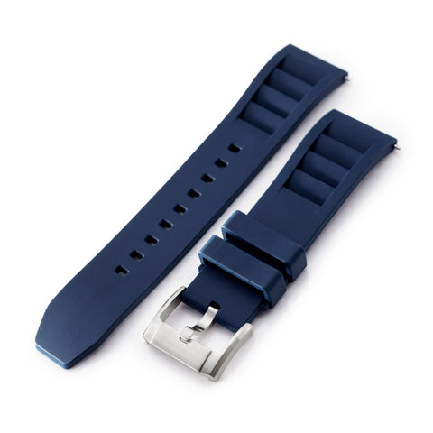 Quick Release Navy Blue RM Vented FKM rubber watch strap