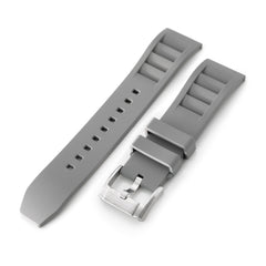 Grey RM Vented FKM Quick Release Rubber Watch Strap, 20mm or 22mm