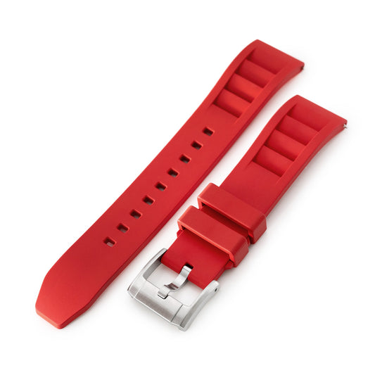 Red RM Vented FKM Quick Release Rubber Watch Strap, 20mm