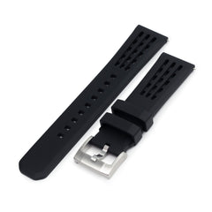 Ocellus Black FKM Rubber Quick Release Watch Strap