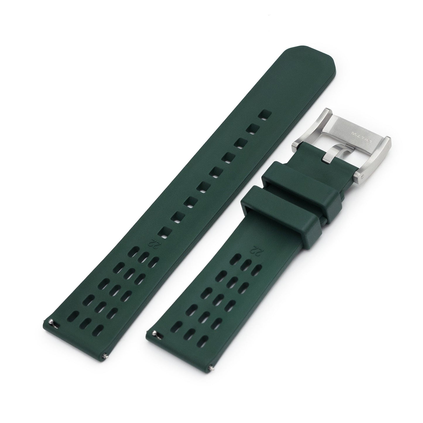 Ocellus Green FKM Rubber Quick Release Watch Strap