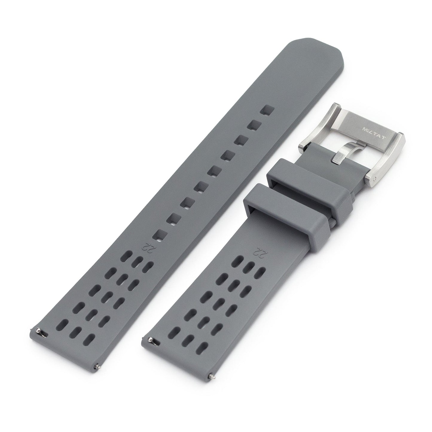 Ocellus Light Grey FKM Rubber Quick Release Watch Strap