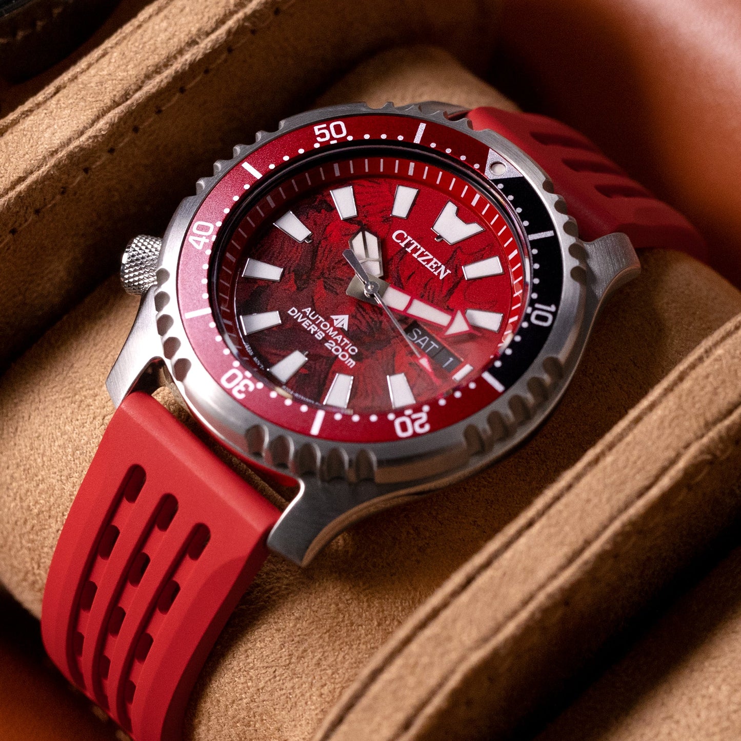 Ocellus Red FKM Rubber Quick Release Watch Strap