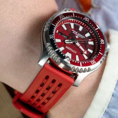Ocellus Red FKM Rubber Quick Release Watch Strap