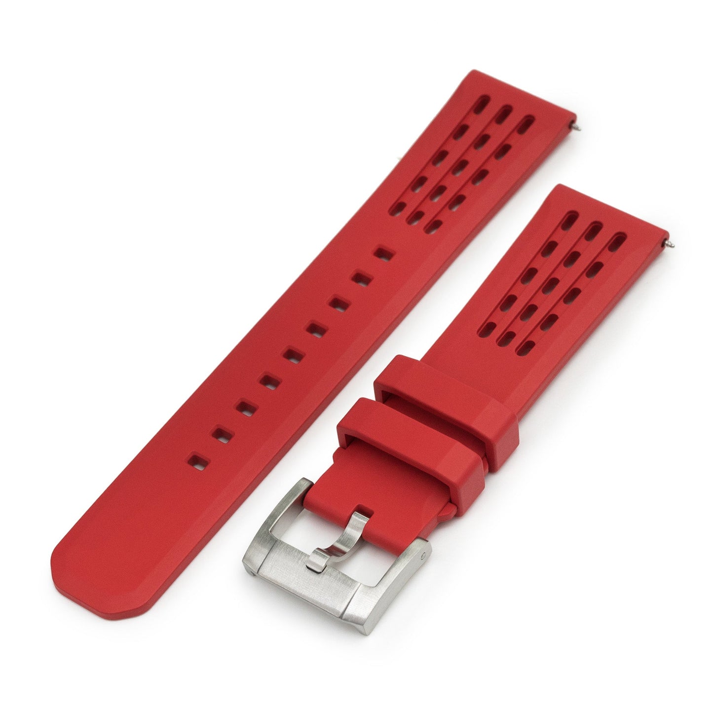 Ocellus Red FKM Rubber Quick Release Watch Strap