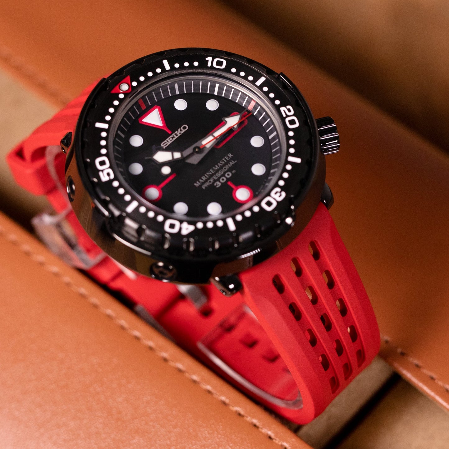 Ocellus Red FKM Rubber Quick Release Watch Strap