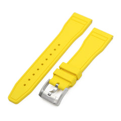 Quick Release Yellow Pilot FKM rubber watch strap, 20mm or 22mm