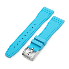 Quick Release Sky Blue Pilot FKM rubber watch strap, 20mm or 22mm