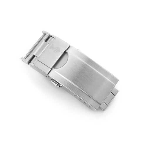 Cuboid Clasp Tri-Fold Brushed Watch Band Buckle