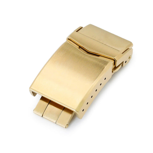 tainless Steel V Clasp, Brushed IP Gold