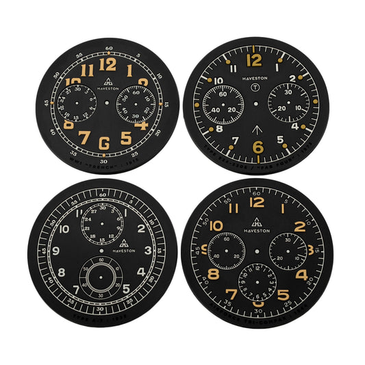 The Chronograph Service Dial Coasters Set-C (pack of 4 patterns) by HAVESTON Straps