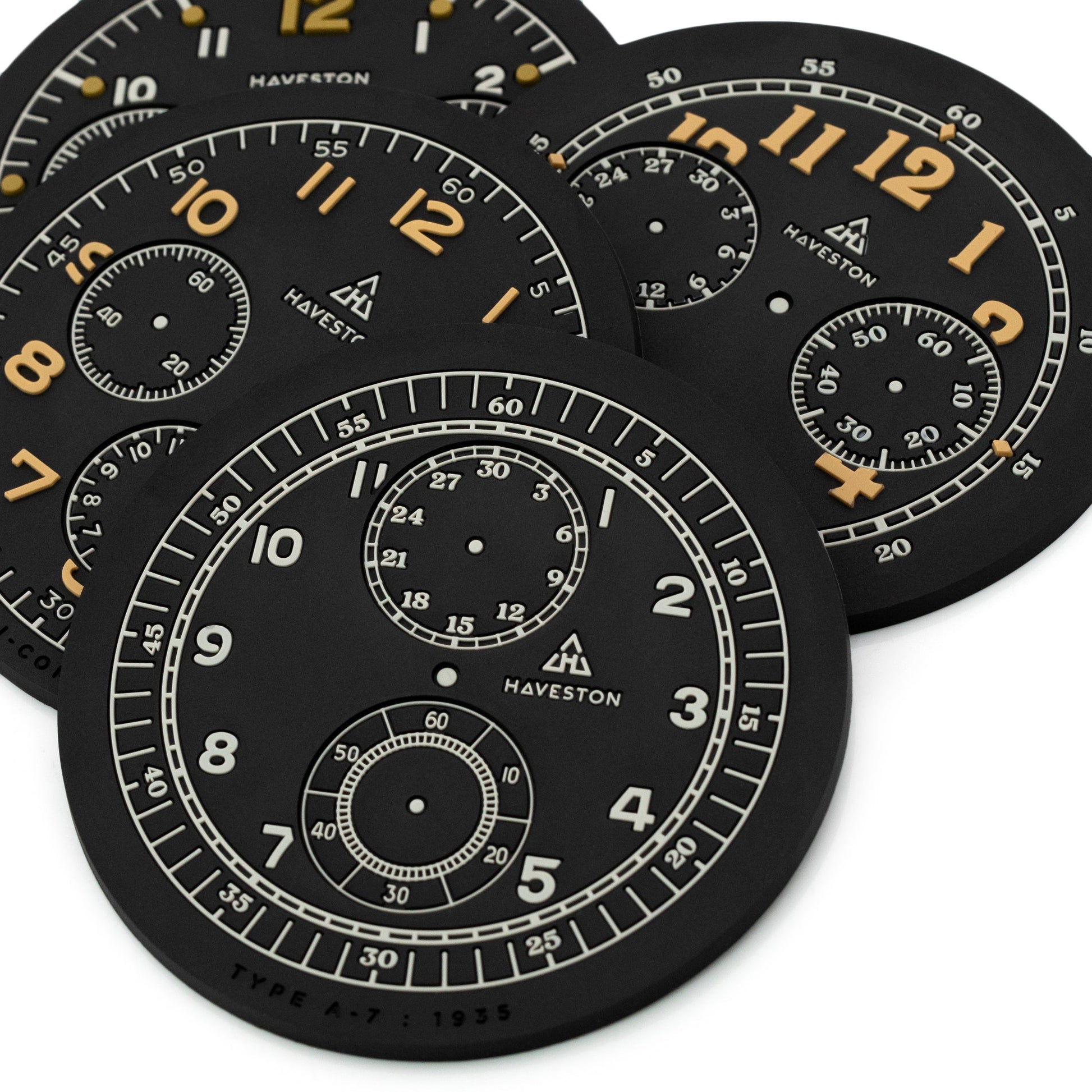 The Chronograph Service Dial Coasters Set-C (pack of 4 patterns) by HAVESTON Straps
