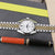18mm or 19mm Super-JUB II QR Watch Band Straight End Quick Release, 316L Stainless Steel Two Tone IP Gold V-Clasp 