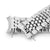 19mm Asteroid Watch Band for Grand Seiko 44GS SBGJ235, 316L Stainless Steel Brushed and Polished V-Clasp
