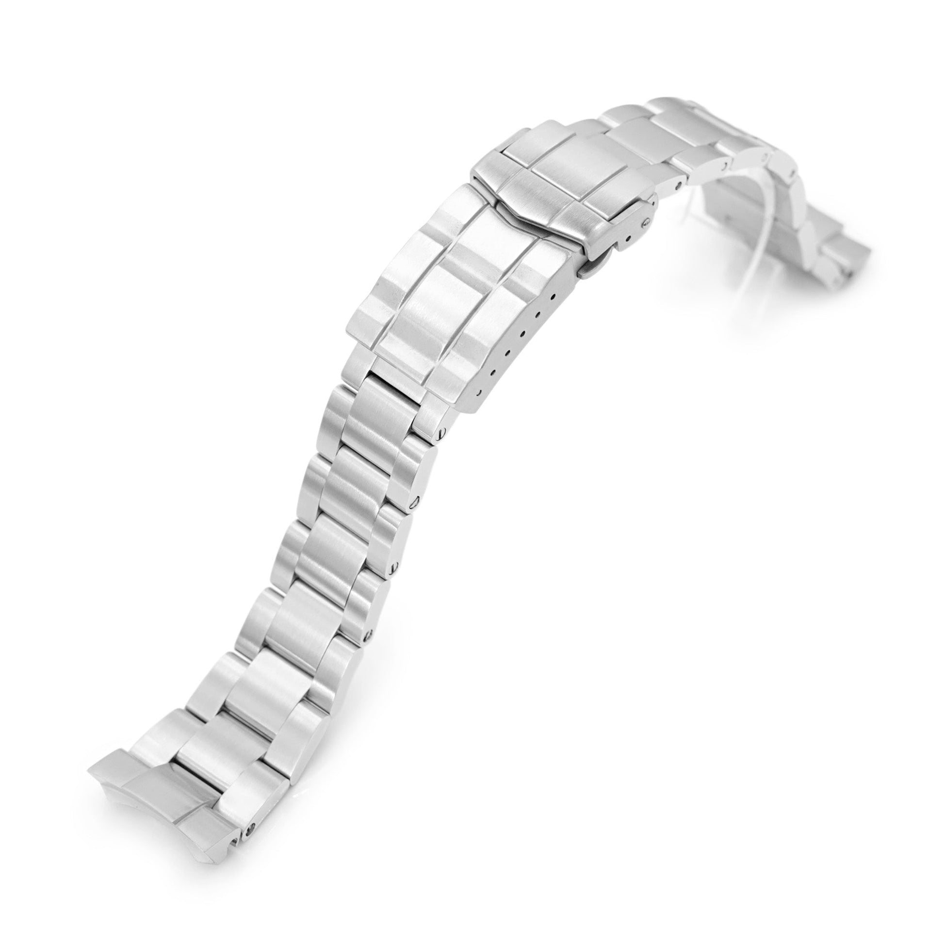 20mm Super-O Boyer Watch Band for Seiko SSC813P1, 316L Stainless Steel Brushed SUB Clasp