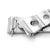 20mm Rollball version II Watch Band for Seiko SSC813P1, 316L Stainless Steel Brushed V-Clasp