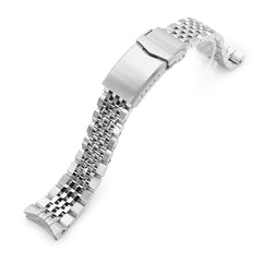 20mm Asteroid Watch Band for Seiko Alpinist SARB017, 316L Stainless Steel Brushed and Polished V-Clasp