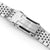 18mm, 19mm or 20mm Goma BOR Watch Band Straight End, 316L Stainless Steel Brushed and Polished V-Clasp