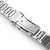 20mm Rollball version II Watch Band for Seiko 5 Sports 40mm, 316L Stainless Steel Brushed Baton Diver Clasp