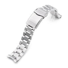 20mm Hexad III Watch Band for Omega Seamaster 42mm, 316L Stainless Steel Brushed V-Clasp
