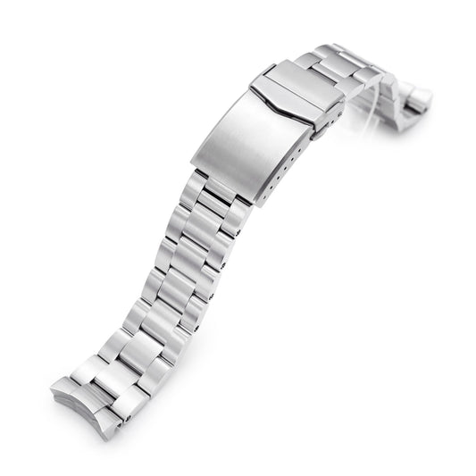 20mm Super Boyer Watch Band for Seiko 5 Sports 38mm SRPK, 316L Stainless Steel Brushed V-Clasp