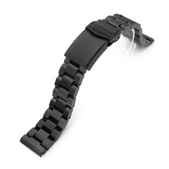20mm Hexad Watch Band Straight End, 316L Stainless Steel Diamond-like Carbon (DLC coating) V-Clasp