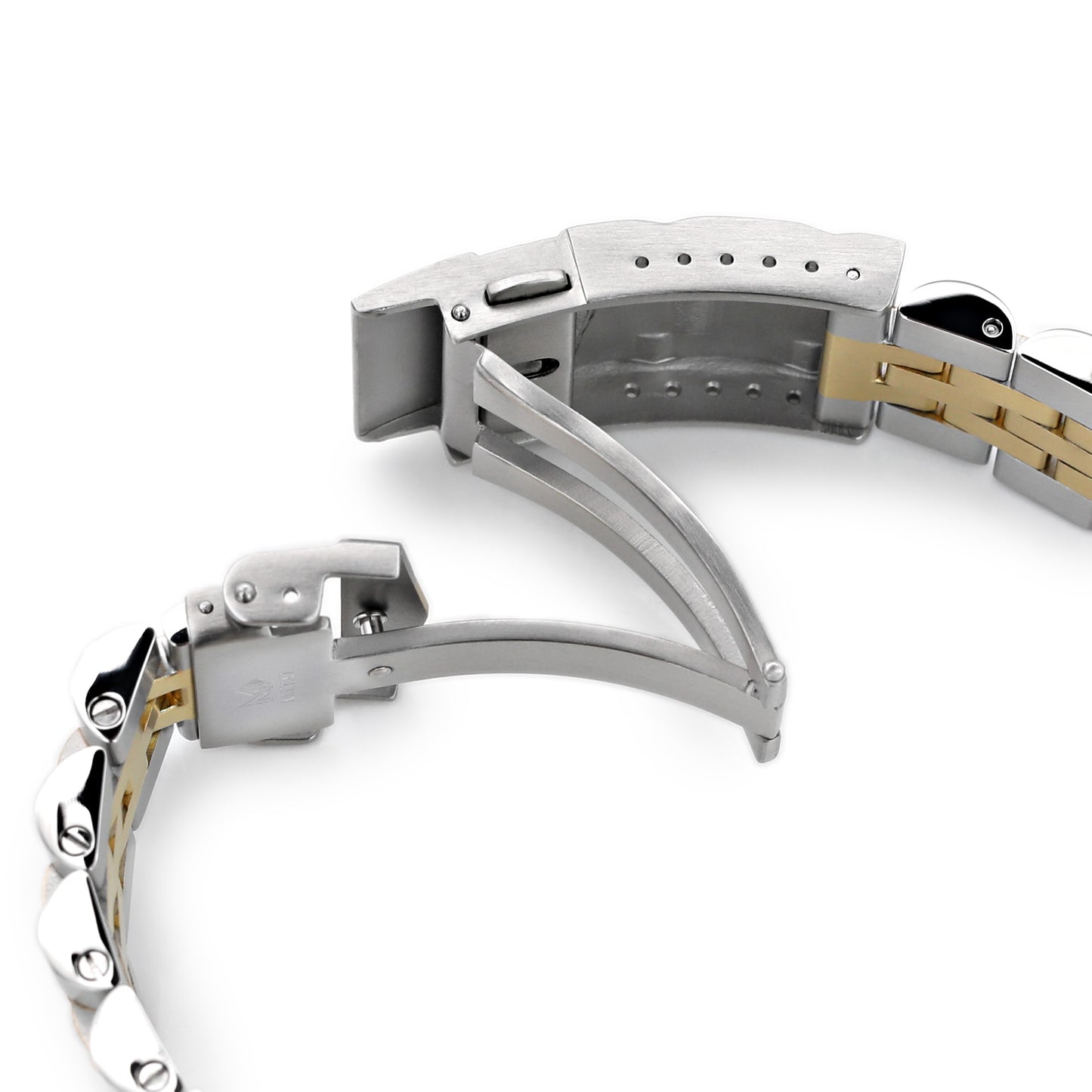 20mm Angus-J Louis compatible with Seiko Alpinist SARB017 Brushed, Two Tone IP Gold