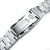 22mm Hexad Watch Band for Seiko King Samurai SRPE33, 316L Stainless Steel Brushed Wetsuit Ratchet Buckle