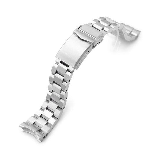 22mm Hexad Watch Band for Seiko GMT SSK001, 316L Stainless Steel Brushed V-Clasp